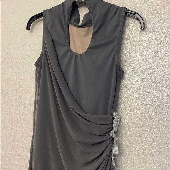 WEISSMAN Dance costume lyrical gray mesh dress Beneath Your Beautiful 12437 LC - Picture 7 of 13